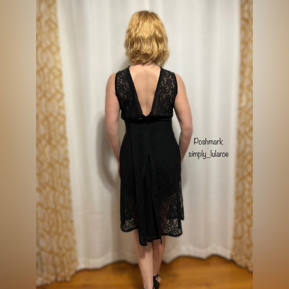 LuLaRoe Black Lace Joy Vest - Picture 5 of 6